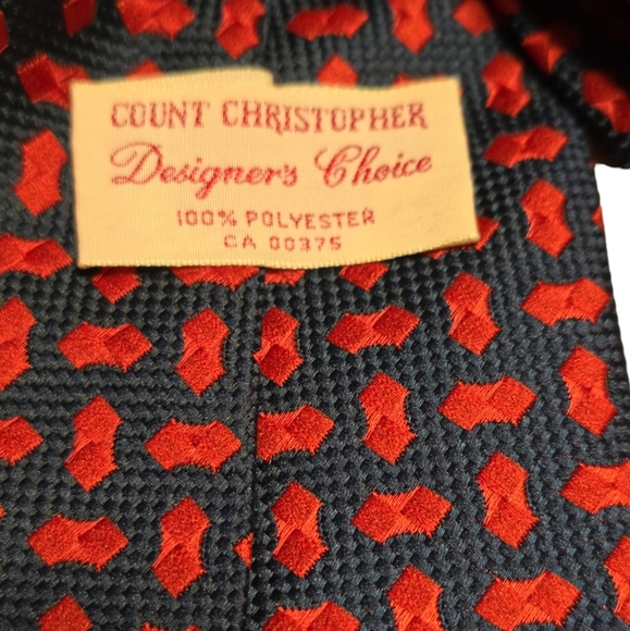 Vintage Count Christopher Mens Necktie Van Heusen Smoke Free Pet Free - Picture 2 of 4